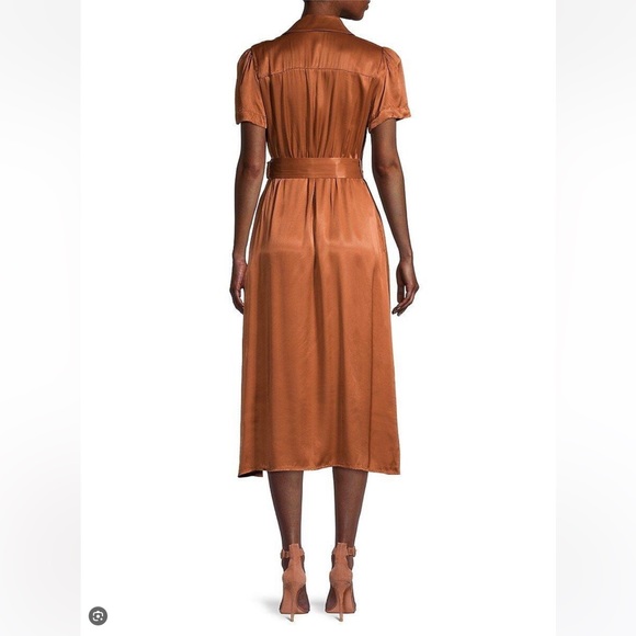 WeWoreWhat Satin Midi Dress, Size XS 50s Style - Picture 2 of 5